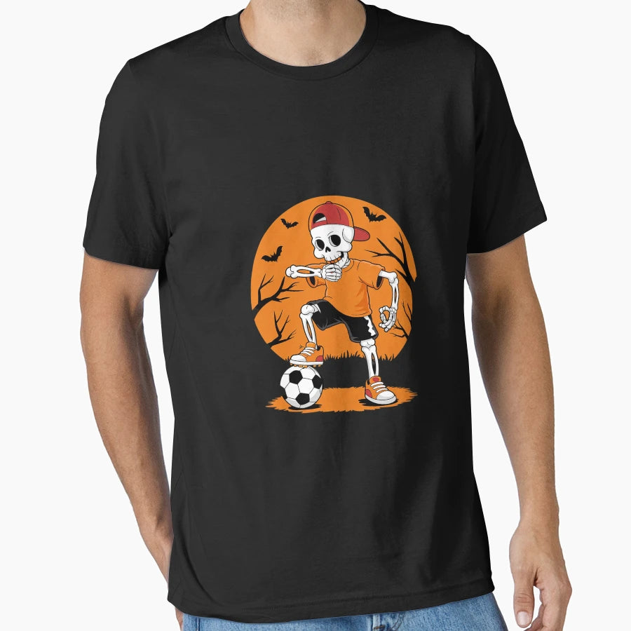 Dabbing Soccer Skeleton Football Soccer T-Shirt - Unique Graphic Unisex - T-Shirt, Sweatshirt, Hoodie