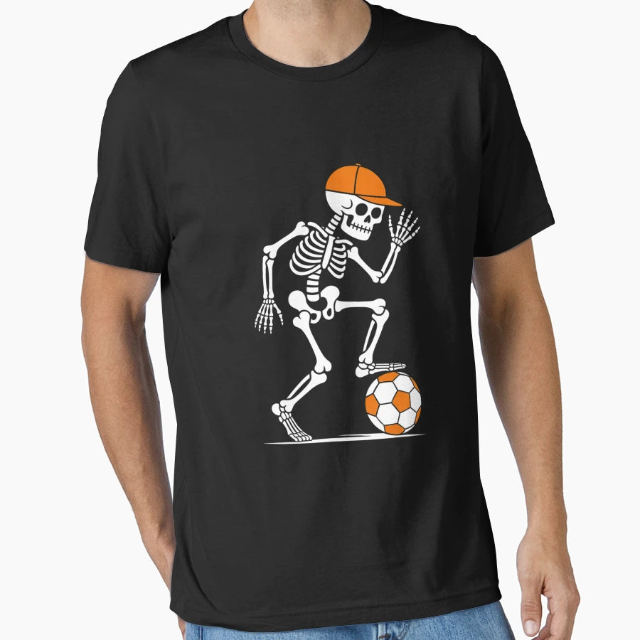 Skeleton Soccer Halloween Costume T-Shirt - Casual Everyday Wear Unisex - T-Shirt, Sweatshirt, Hoodie