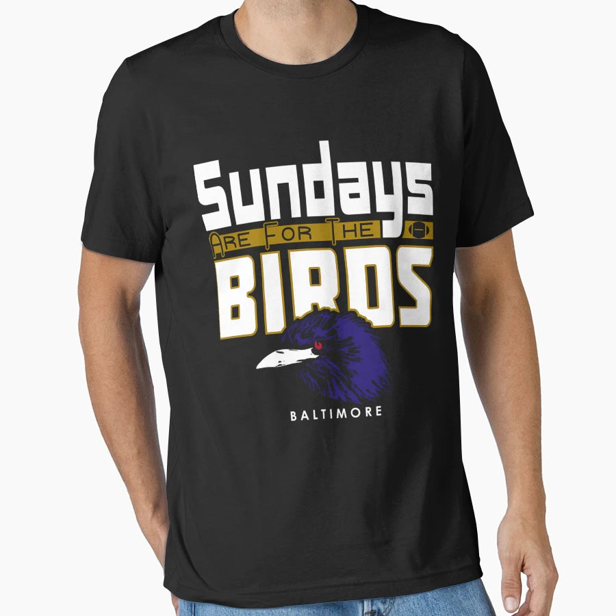 Baltimore Pro Football Sunday Birds T-Shirt - Streetwear Style Men Women - T-Shirt, Sweatshirt, Hoodie