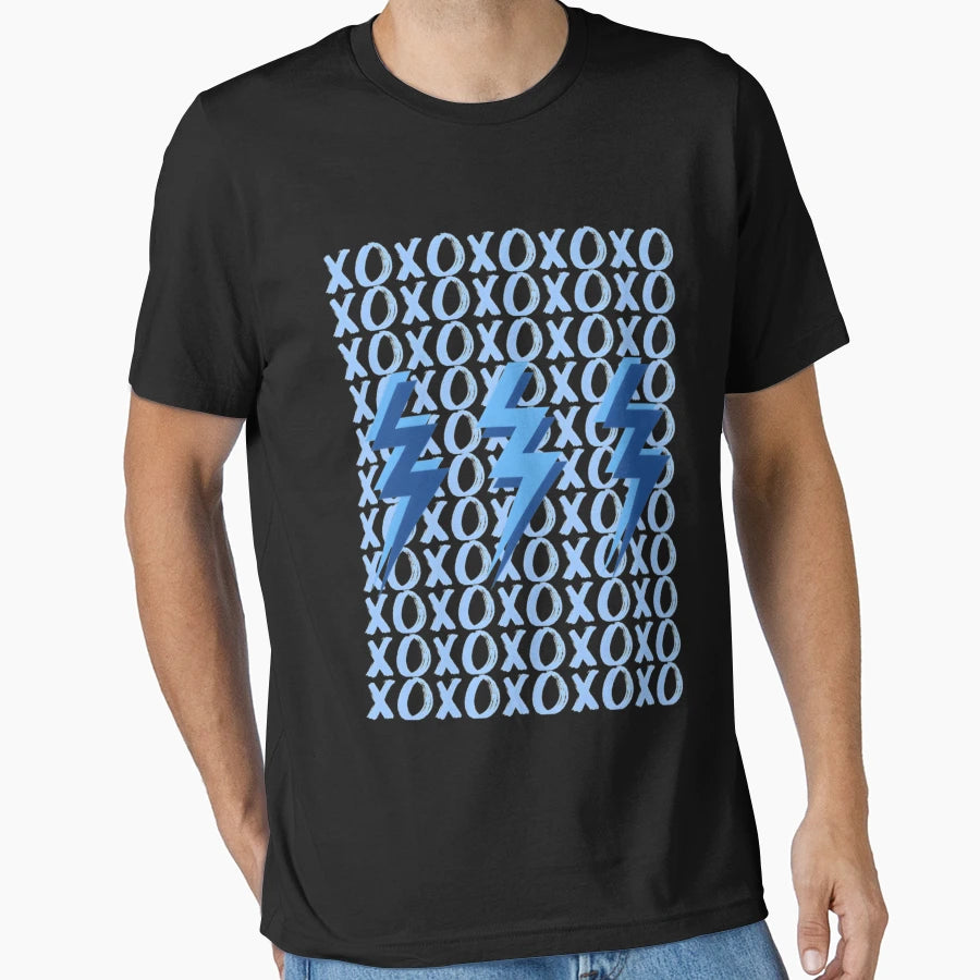 Xoxo Lightning Bolts Blue T-Shirt - Fun Novelty Design Unisex - T-Shirt, Sweatshirt, Hoodie