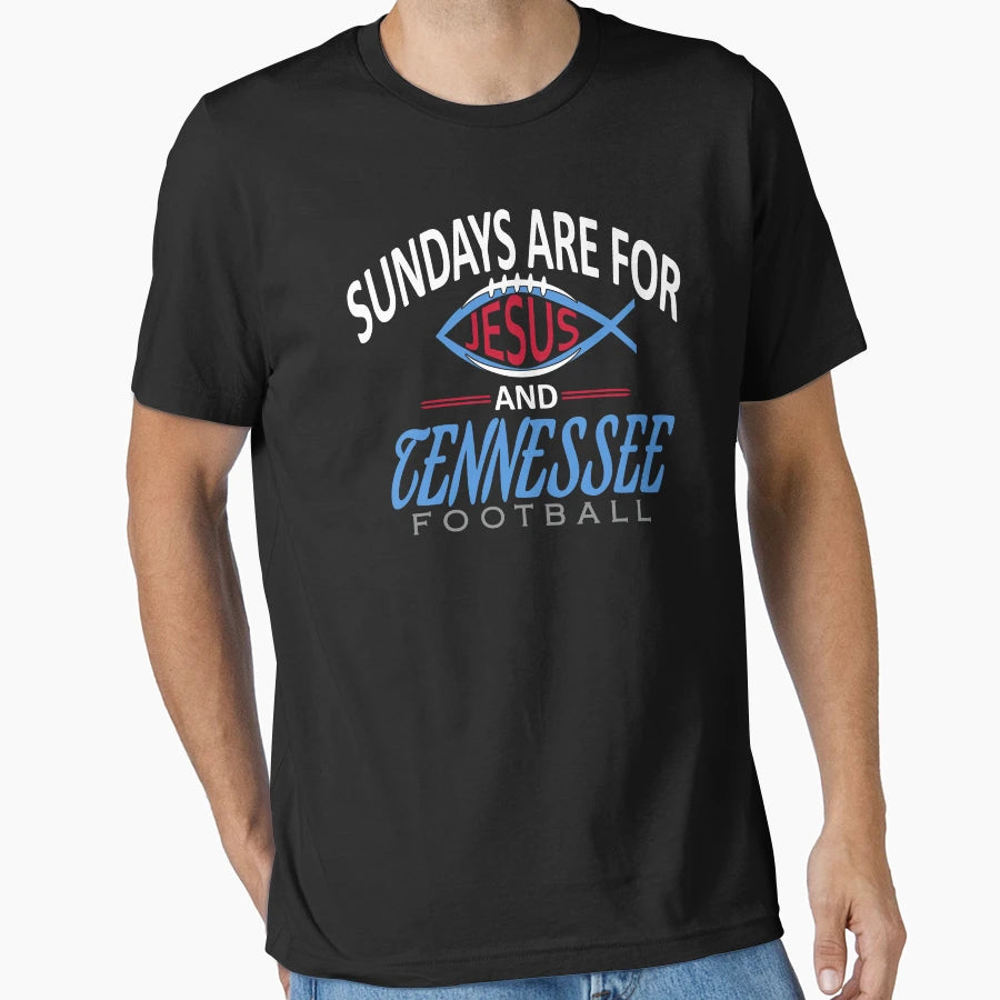 Tennessee Pro Football Sundays And Jesus T-Shirt - Minimalist Print Unisex - T-Shirt, Sweatshirt, Hoodie