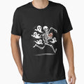 Skeleton Playing Football Lovers Spooky T-Shirt - Trendy Graphic Unisex - T-Shirt, Sweatshirt, Hoodie