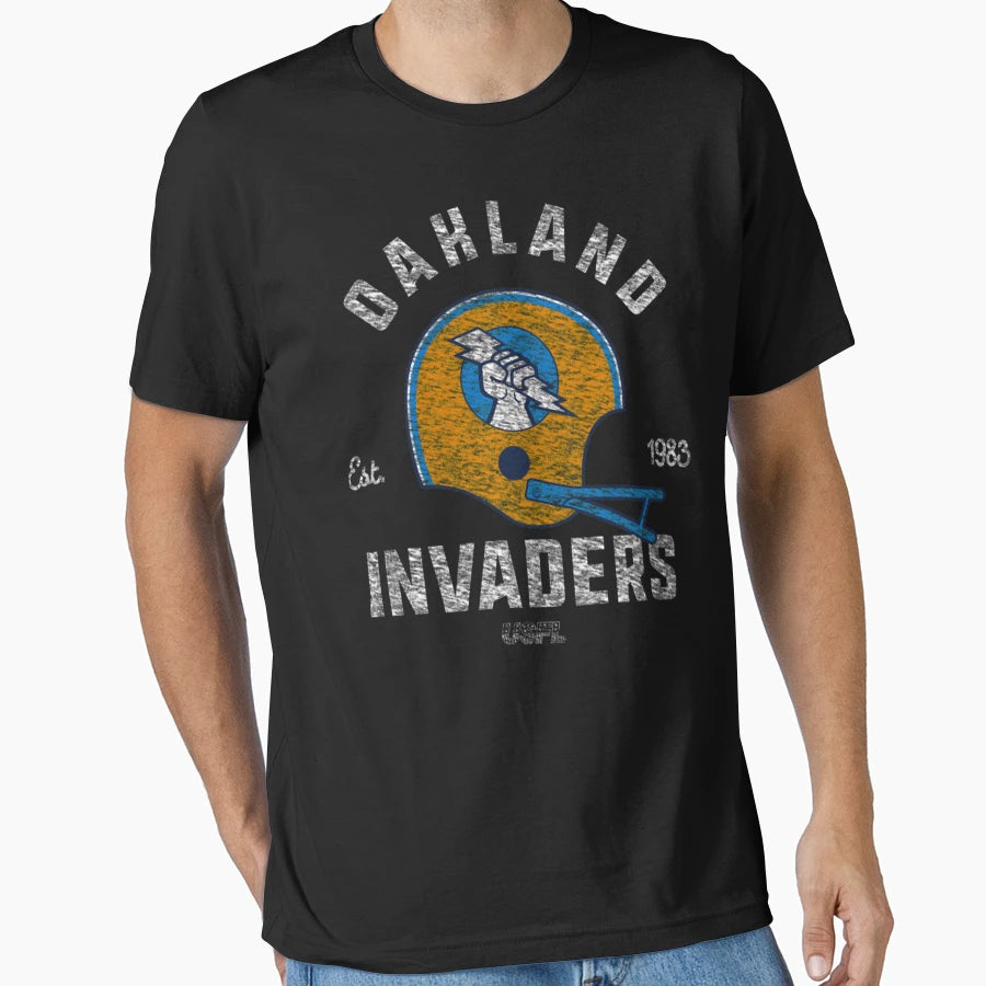 Defunct Series Oakland Invaders T-Shirt - Casual Everyday Wear Men Women - T-Shirt, Sweatshirt, Hoodie