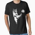 Funny Cat Soccer Ball T-Shirt - Casual Everyday Wear for Adults - T-Shirt, Sweatshirt, Hoodie