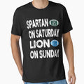 Spartan Saturday Lion Sunday Funny T-Shirt - Custom Art Print Men Women - T-Shirt, Sweatshirt, Hoodie