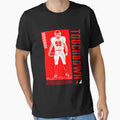 American Football Player Touchdown T-Shirt - Minimalist Print Unisex - T-Shirt, Sweatshirt, Hoodie