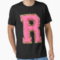 R Bubblegum Glitter Varsity Letter T-Shirt - Streetwear Style Men Women - T-Shirt, Sweatshirt, Hoodie