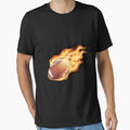 American Football Flaming Football T-Shirt - Casual Everyday Wear Men Women - T-Shirt, Sweatshirt, Hoodie