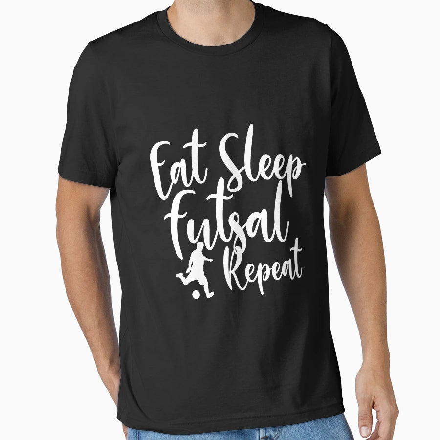 Eat Sleep Soccer Repeat Soccer Jersey T-Shirt - Minimalist Print Unisex - T-Shirt, Sweatshirt, Hoodie