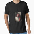 American Flag Football Patriotic T-Shirt - Custom Art Print Unisex - T-Shirt, Sweatshirt, Hoodie
