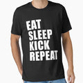 Eat Sleep Kick Repeat Funny Gift Soccer T-Shirt - Unique Graphic Unisex - T-Shirt, Sweatshirt, Hoodie