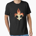 Flaming Fleur De Lis T-Shirt - Casual Everyday Wear Men Women - T-Shirt, Sweatshirt, Hoodie