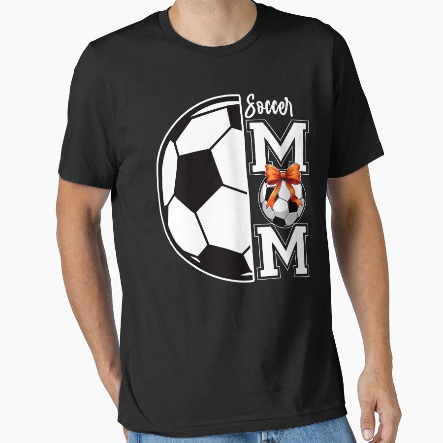 Soccer Mom Bow Ball T-Shirt - Trendy Graphic Unisex - T-Shirt, Sweatshirt, Hoodie