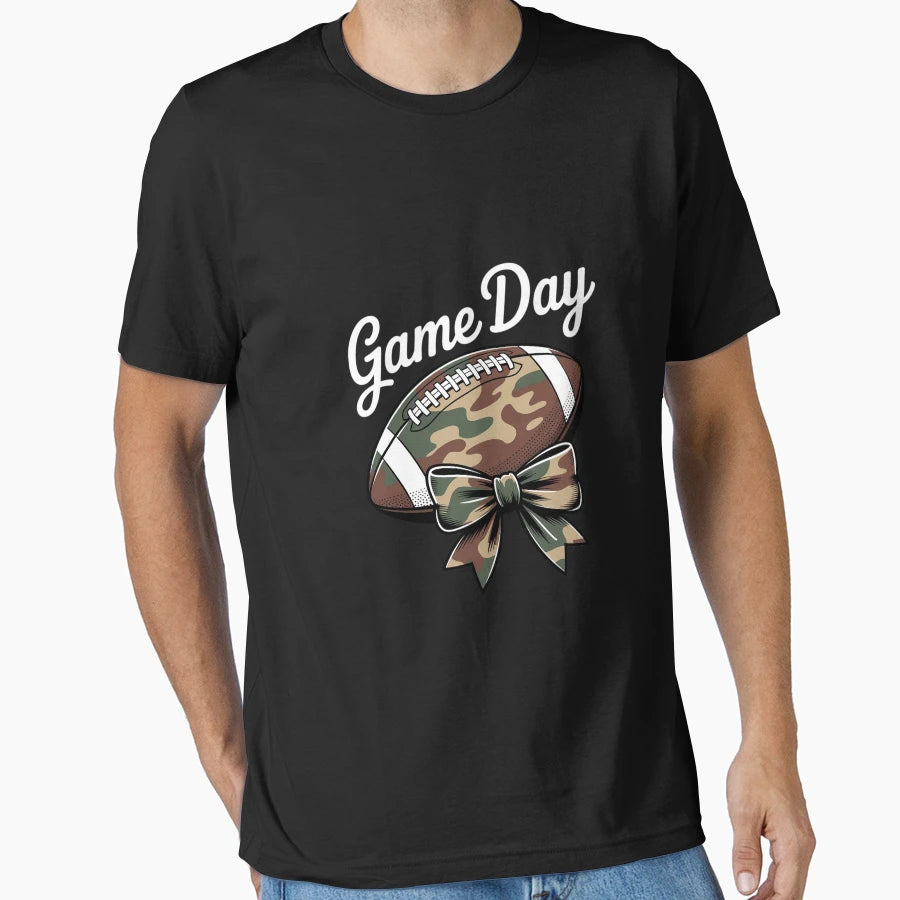 Camouflage Old Game Day Camo Football T-Shirt - Minimalist Print Unisex - T-Shirt, Sweatshirt, Hoodie