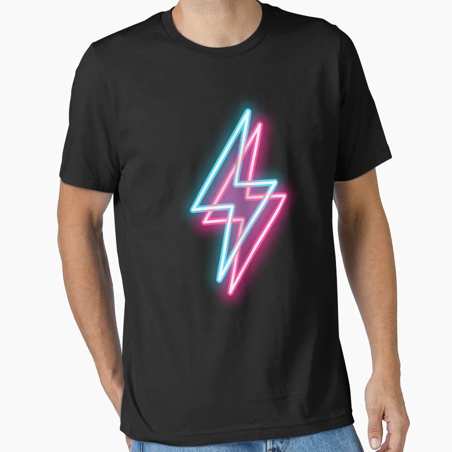 Lightning Thunder Neon Electricity T-Shirt - Trendy Graphic for Adults - T-Shirt, Sweatshirt, Hoodie
