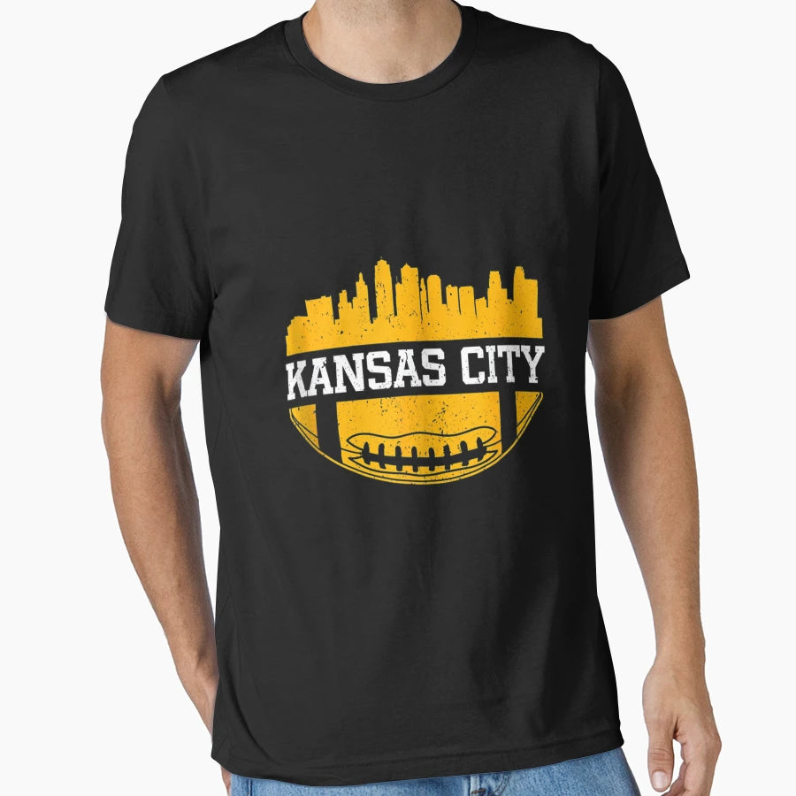 Kansas City Football Grunge T-Shirt - Minimalist Print Men Women - T-Shirt, Sweatshirt, Hoodie