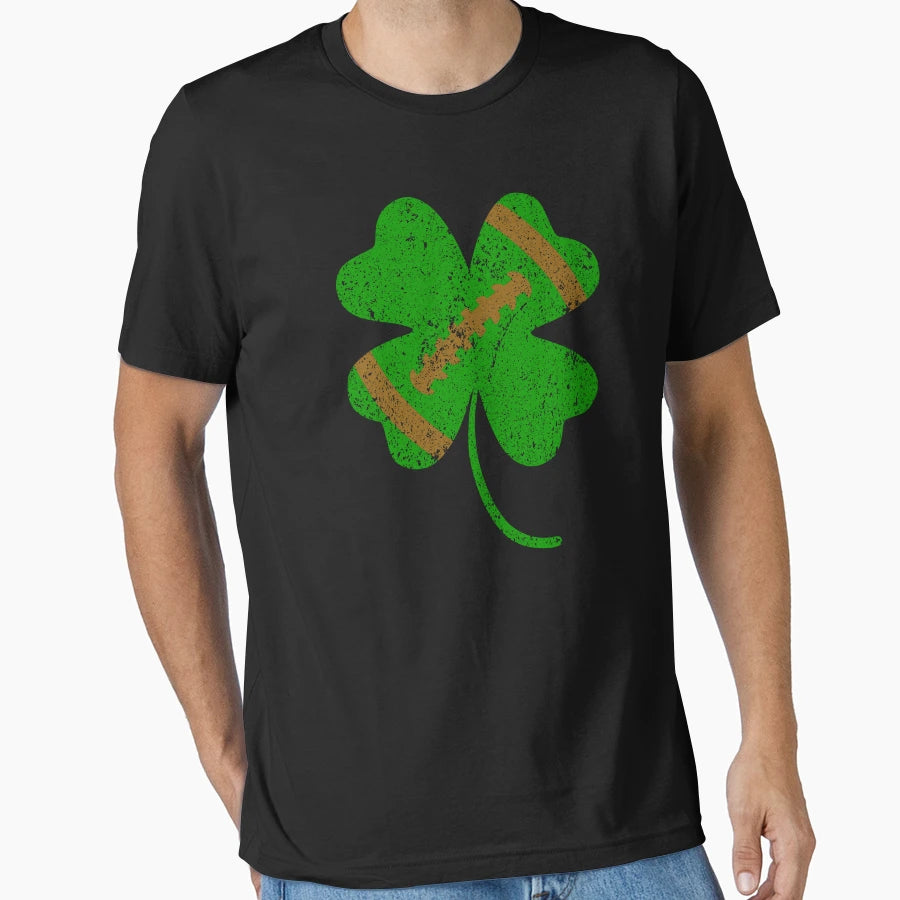 Football St Patricks Day Shamrock T-Shirt - Streetwear Style Men Women - T-Shirt, Sweatshirt, Hoodie