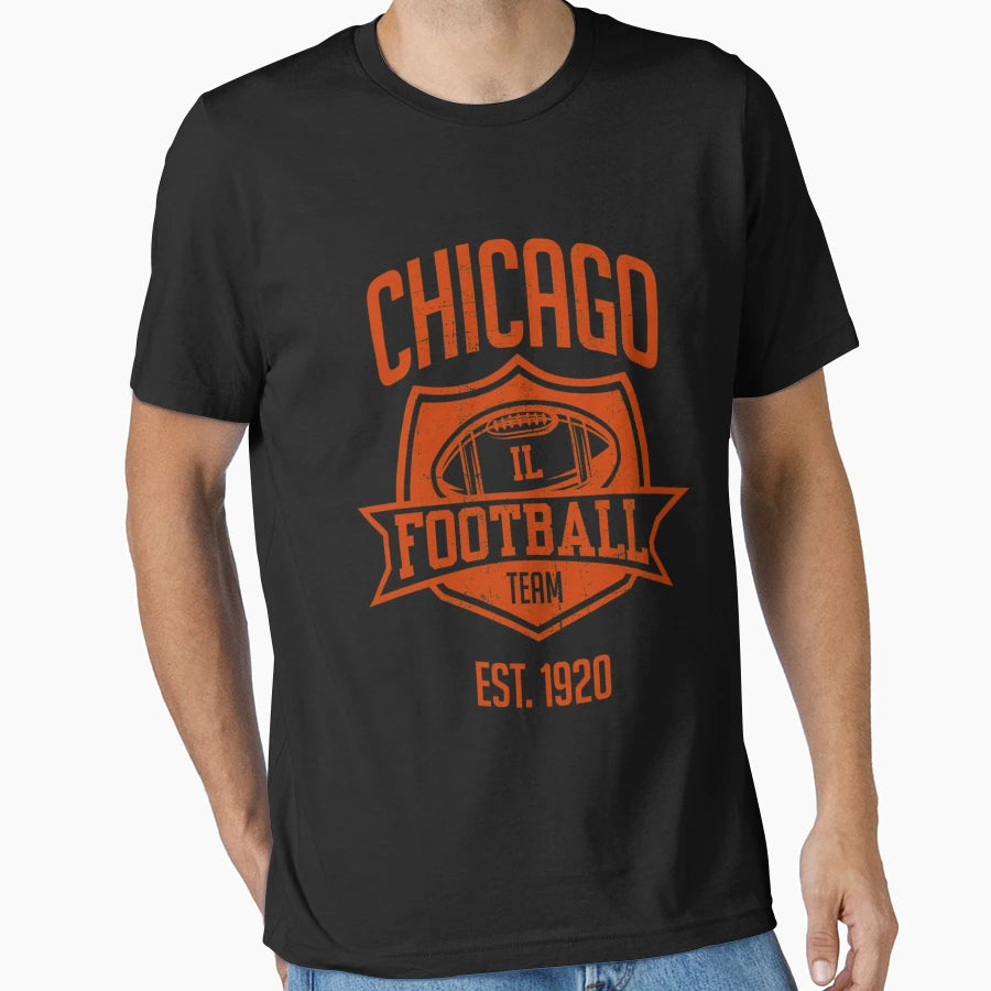 Chicago Football Team Inspired Hoodie - Minimalist Print for Adults - T-Shirt, Sweatshirt, Hoodie