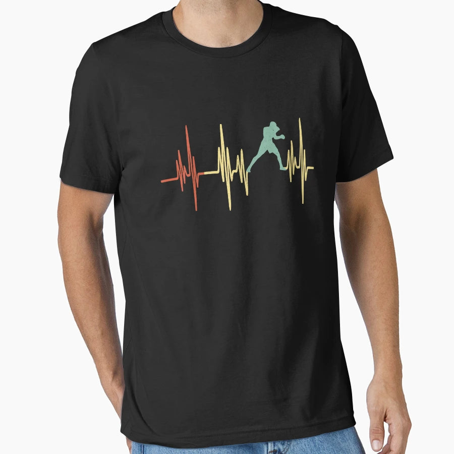 Heart Beating Boxing Sports Lovers Gift T-Shirt - Aesthetic Graphic Unisex - T-Shirt, Sweatshirt, Hoodie