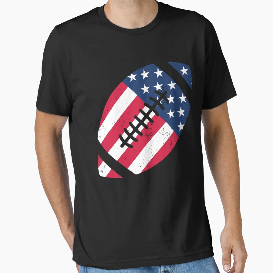 Football American Flag T-Shirt - Fun Novelty Design Men Women - T-Shirt, Sweatshirt, Hoodie