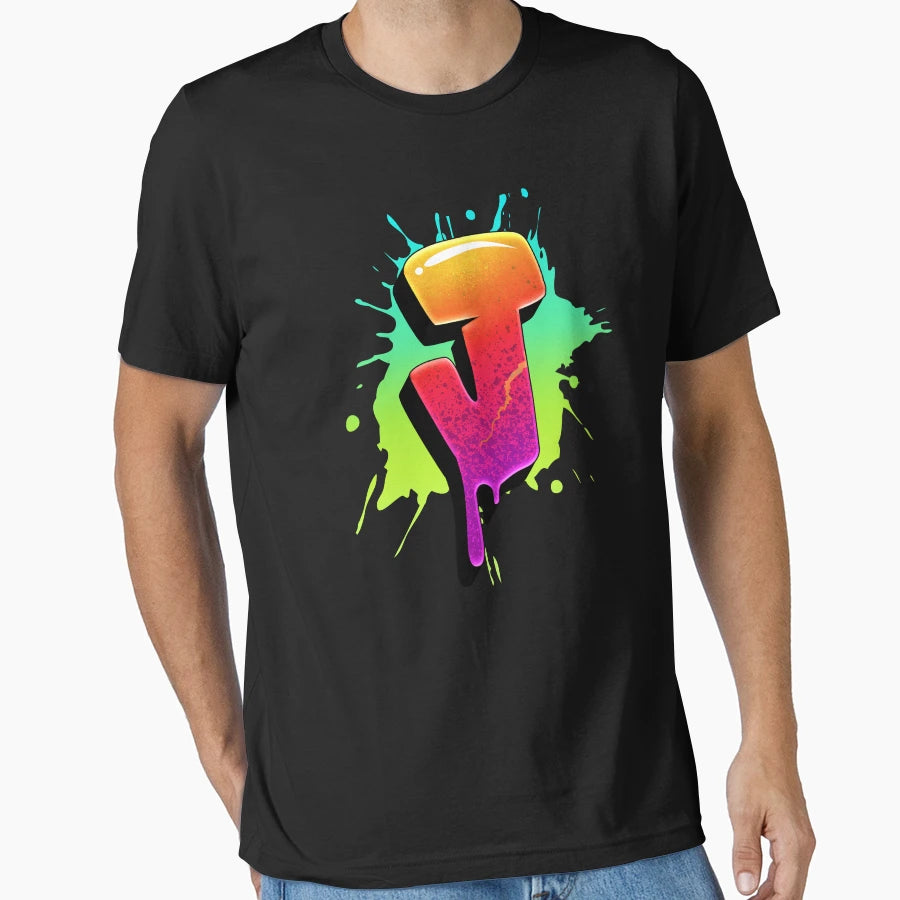 Graffiti Letters J Letter Colorful T-Shirt - Fun Novelty Design Men Women - T-Shirt, Sweatshirt, Hoodie