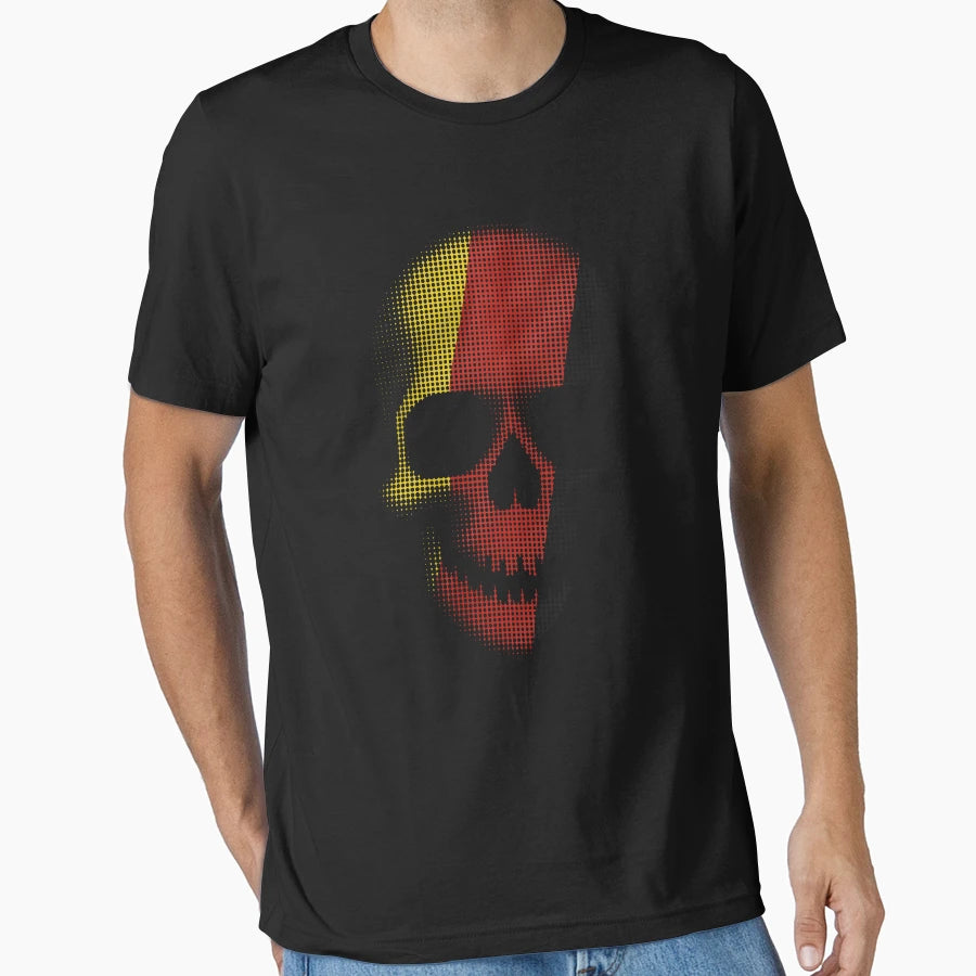 Skulls Germany Flag Halloween Skeleton T-Shirt - Graphic Print Unisex - T-Shirt, Sweatshirt, Hoodie
