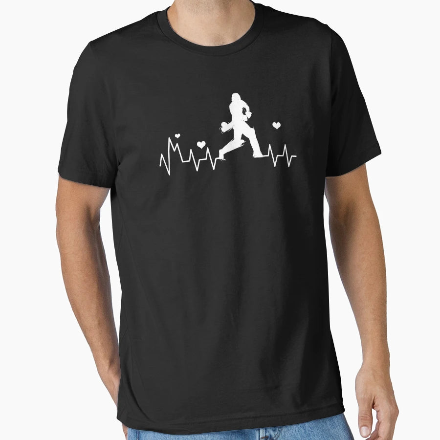Cricket Heartbeats Cricket Player T-Shirt - Casual Everyday Wear Men Women - T-Shirt, Sweatshirt, Hoodie
