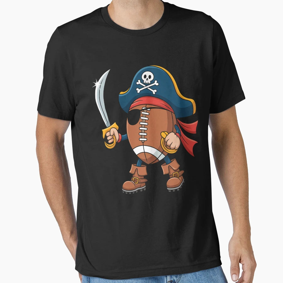Football Pirate Halloween T-Shirt - Graphic Print Unisex - T-Shirt, Sweatshirt, Hoodie