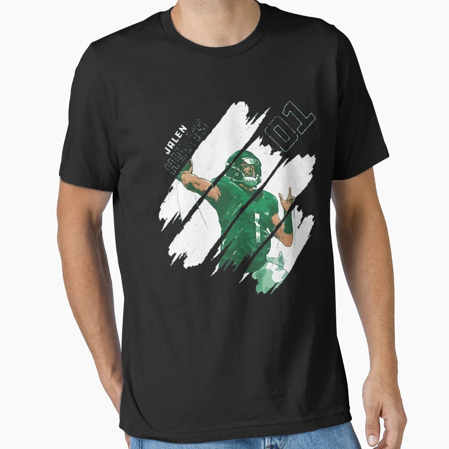 Football Player Sports Touchdown 1 T-Shirt - Custom Art Print Men Women - T-Shirt, Sweatshirt, Hoodie