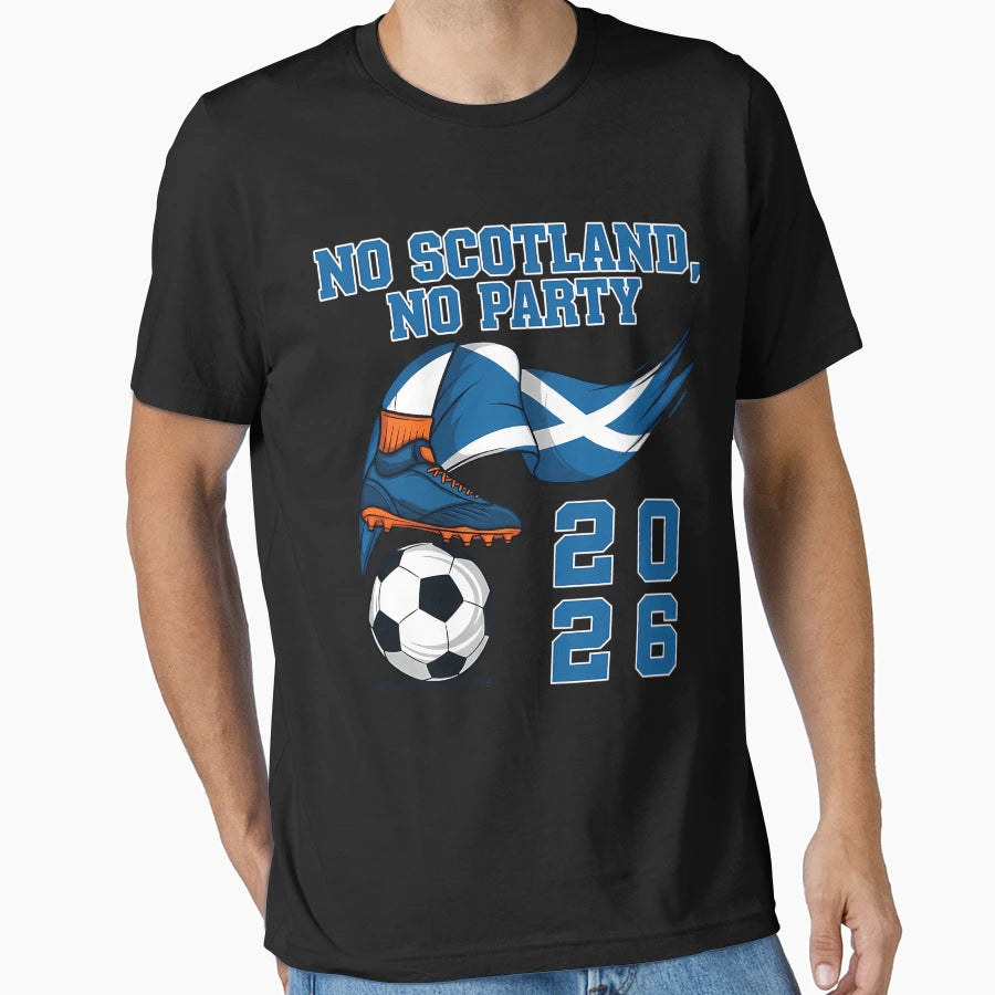 No Scotland No Party Scottish Tartan T-Shirt - Minimalist Print Unisex - T-Shirt, Sweatshirt, Hoodie