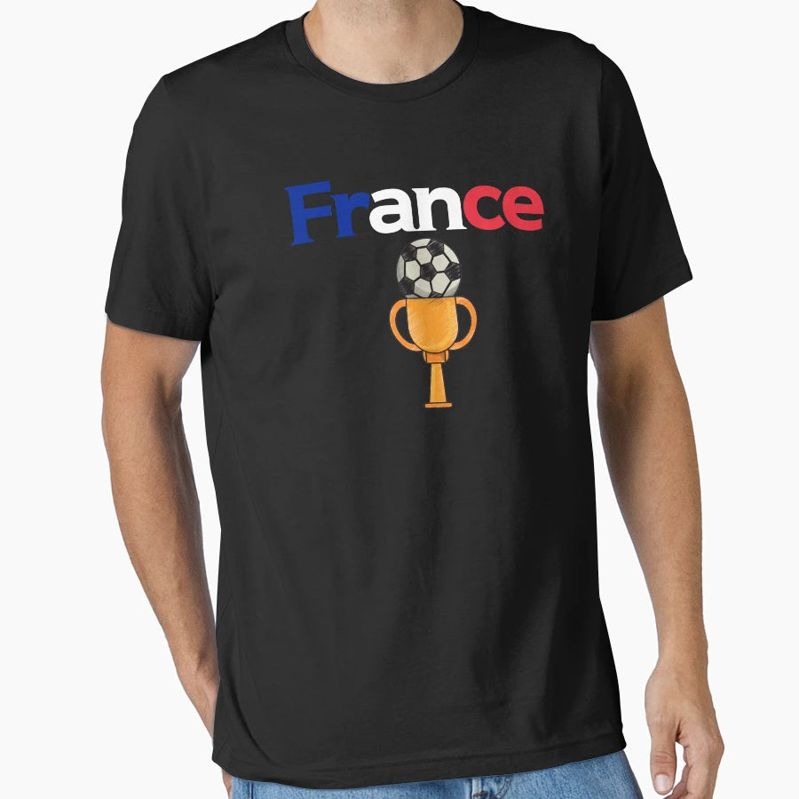France Football Soccer Funny Flag T-Shirt - Graphic Print for Adults - T-Shirt, Sweatshirt, Hoodie