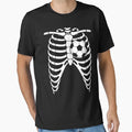 Soccer Heart Skeleton Ribs X Ray T-Shirt - Novelty Apparel for Adults - T-Shirt, Sweatshirt, Hoodie