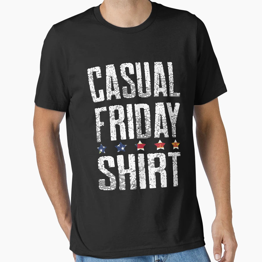 Casual Friday Five Star Rating Funny T-Shirt - Aesthetic Graphic Unisex - T-Shirt, Sweatshirt, Hoodie
