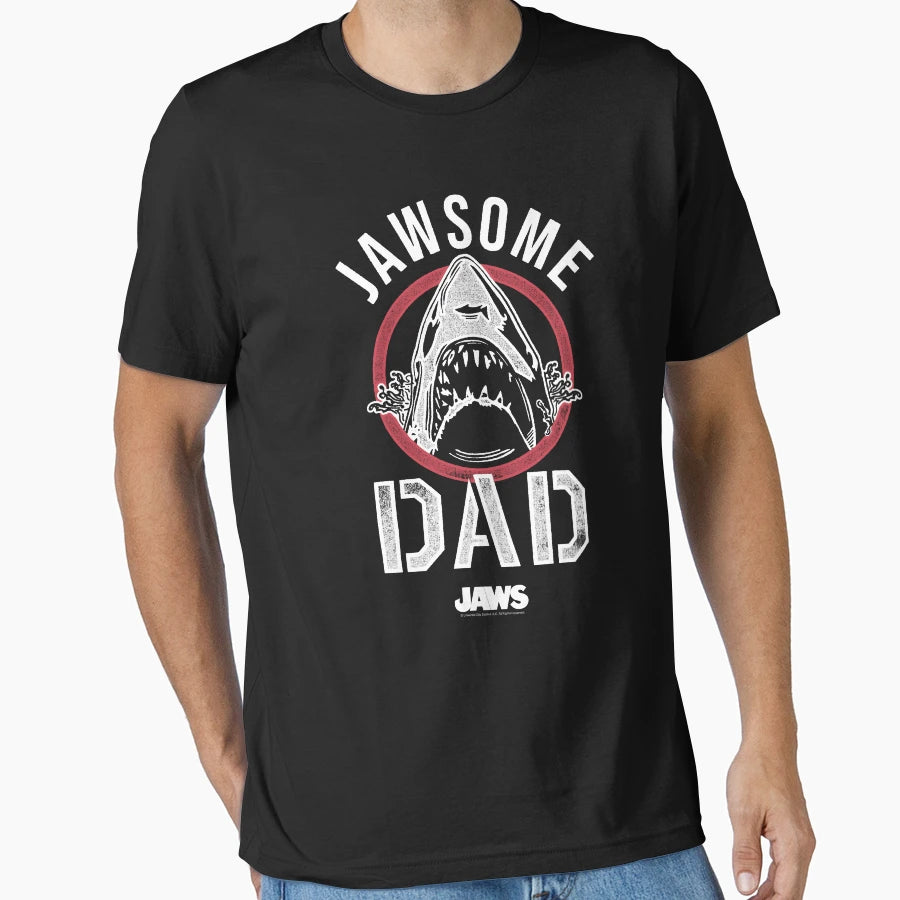Jaws Fathers Day Jawsome Dad Logo T-Shirt - Minimalist Print Men Women - T-Shirt, Sweatshirt, Hoodie