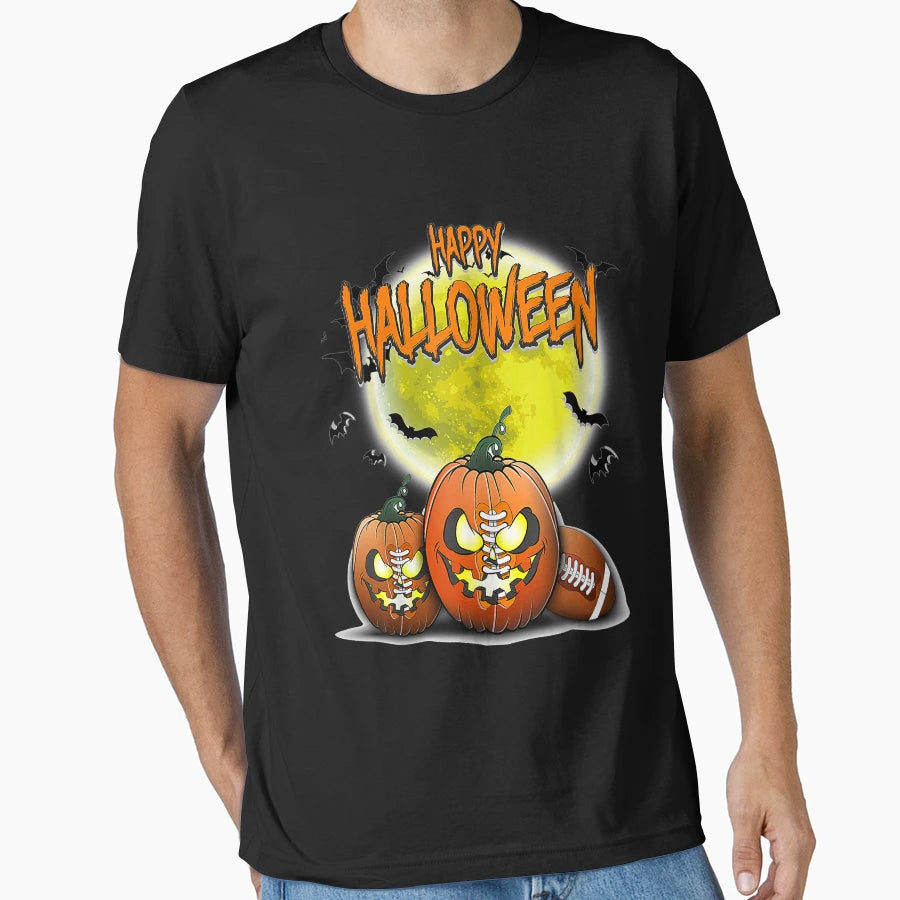 Halloween Gifts Football Pumpkin Sport T-Shirt - Unique Graphic Men Women - T-Shirt, Sweatshirt, Hoodie