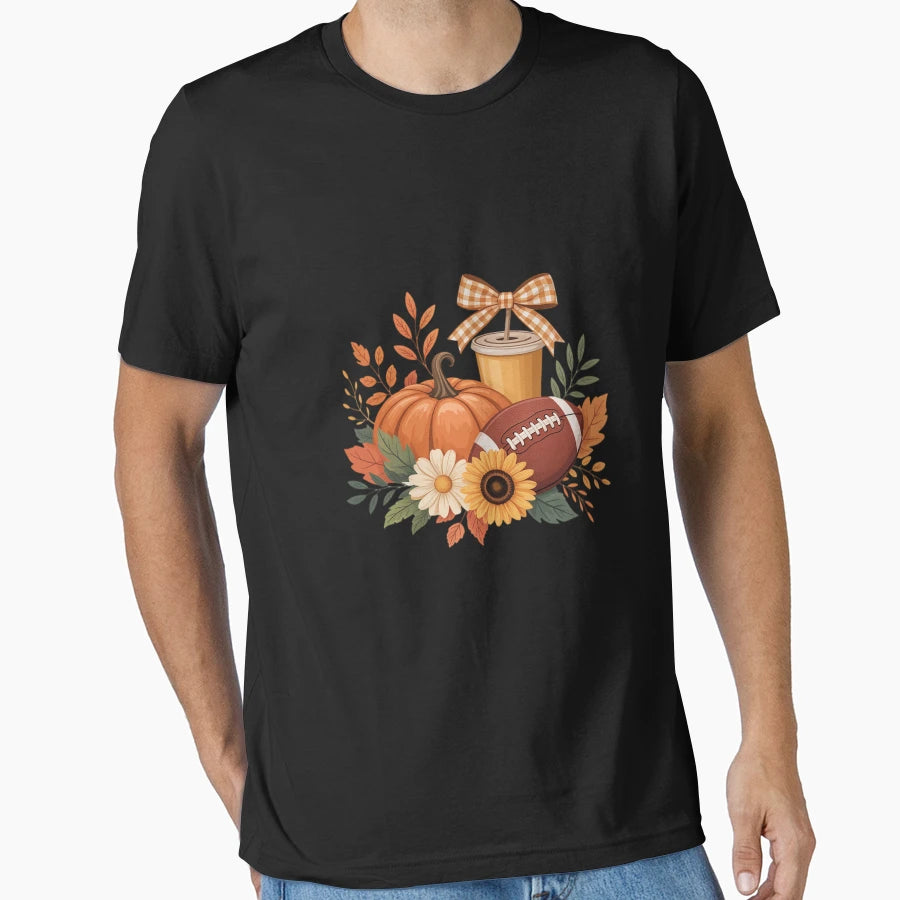 Tis Season Fall Autumn Football T-Shirt - Casual Everyday Wear Men Women - T-Shirt, Sweatshirt, Hoodie