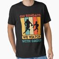 Sundays We Watch Football Daddy T-Shirt - Trendy Graphic for Adults - T-Shirt, Sweatshirt, Hoodie