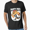 Afl Bbq Series Collingwood Party Pies T-Shirt - Minimalist Print Men Women - T-Shirt, Sweatshirt, Hoodie