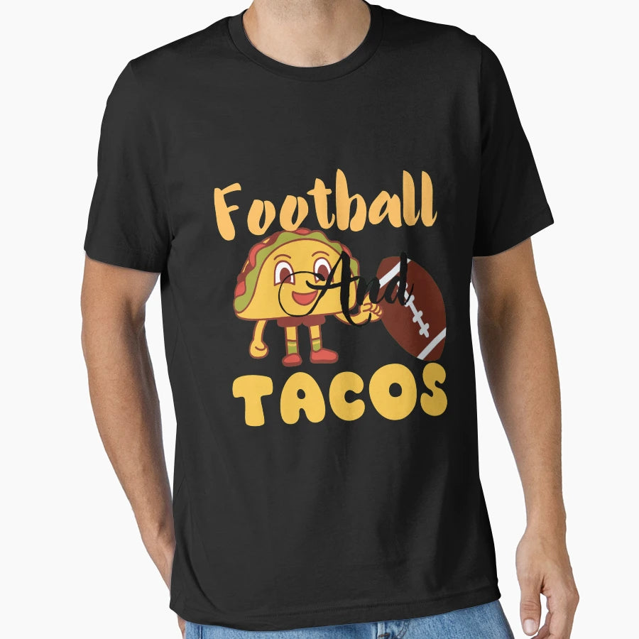 Football And Tacos T-Shirt - Minimalist Print Unisex - T-Shirt, Sweatshirt, Hoodie
