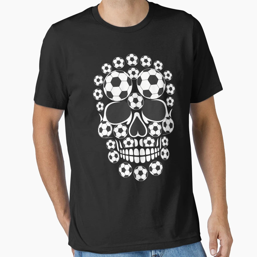 Soccer Ball Skull Skeleton Costume T-Shirt - Novelty Apparel Men Women - T-Shirt, Sweatshirt, Hoodie