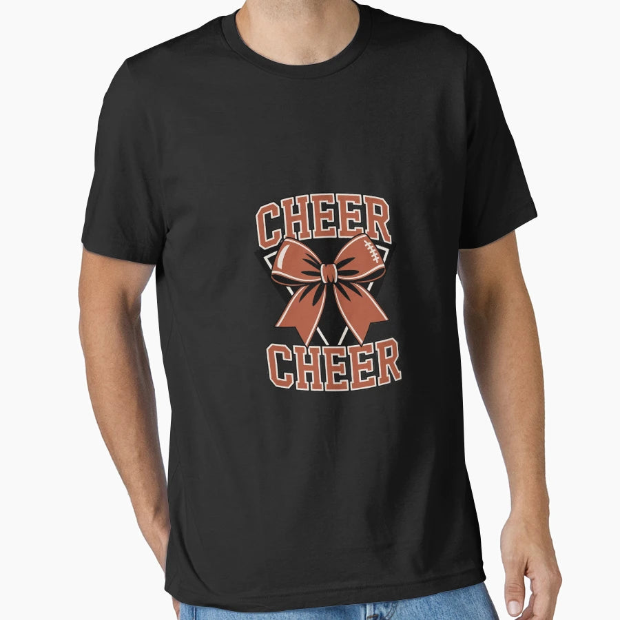 Cheer Coquette Bow American Football T-Shirt - Streetwear Style Unisex - T-Shirt, Sweatshirt, Hoodie