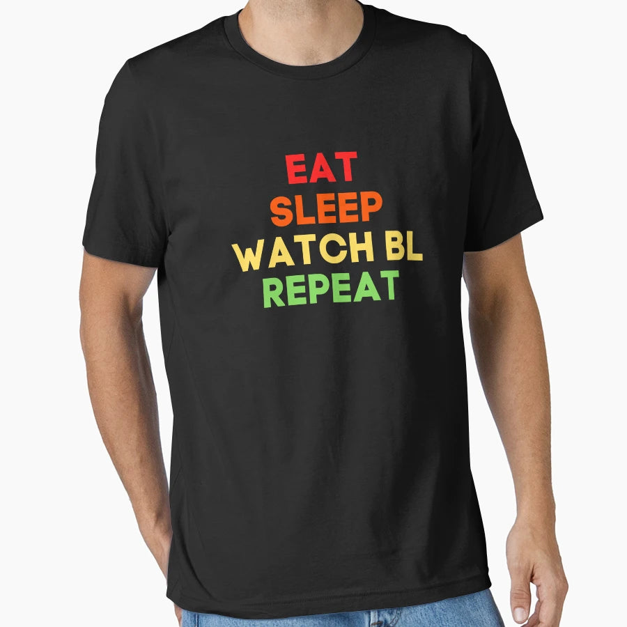 Eat Sleep Watch Bl Repeat T-Shirt - Minimalist Print Men Women - T-Shirt, Sweatshirt, Hoodie