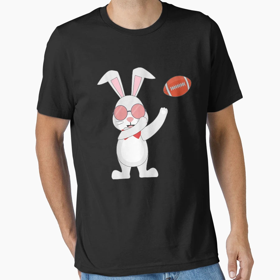 Easter American Football Player Rabbit T-Shirt - Custom Art Print Unisex - T-Shirt, Sweatshirt, Hoodie