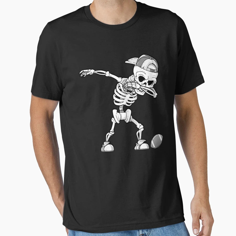 Dab Skeleton Football I Dabbing Sport T-Shirt - Graphic Print for Adults - T-Shirt, Sweatshirt, Hoodie