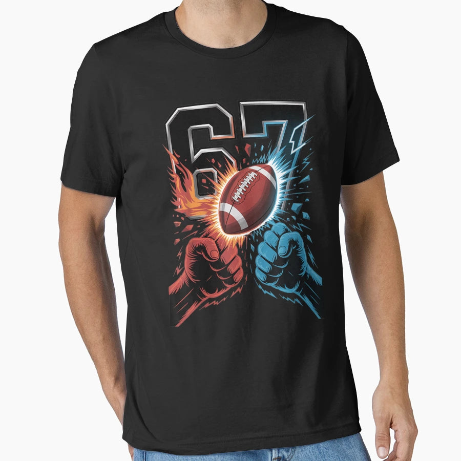 American Football 67 Six Seven Alpha T-Shirt - Novelty Apparel for Adults - T-Shirt, Sweatshirt, Hoodie