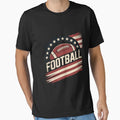 American Flag Football Patriotic T-Shirt - Trendy Graphic Men Women - T-Shirt, Sweatshirt, Hoodie
