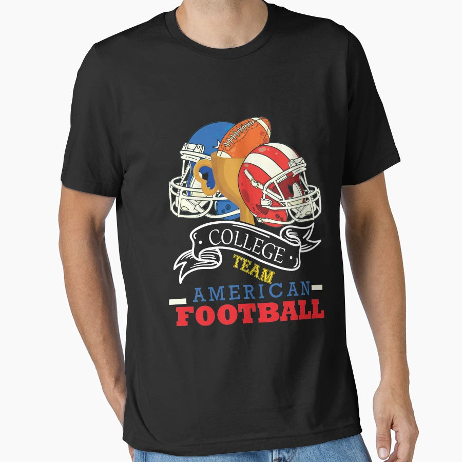 College Team American Football Trendy T-Shirt - Custom Art Print Men Women - T-Shirt, Sweatshirt, Hoodie