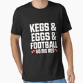 Kegs Eggs Football Lets Go Funny Red T-Shirt - Streetwear Style Unisex - T-Shirt, Sweatshirt, Hoodie