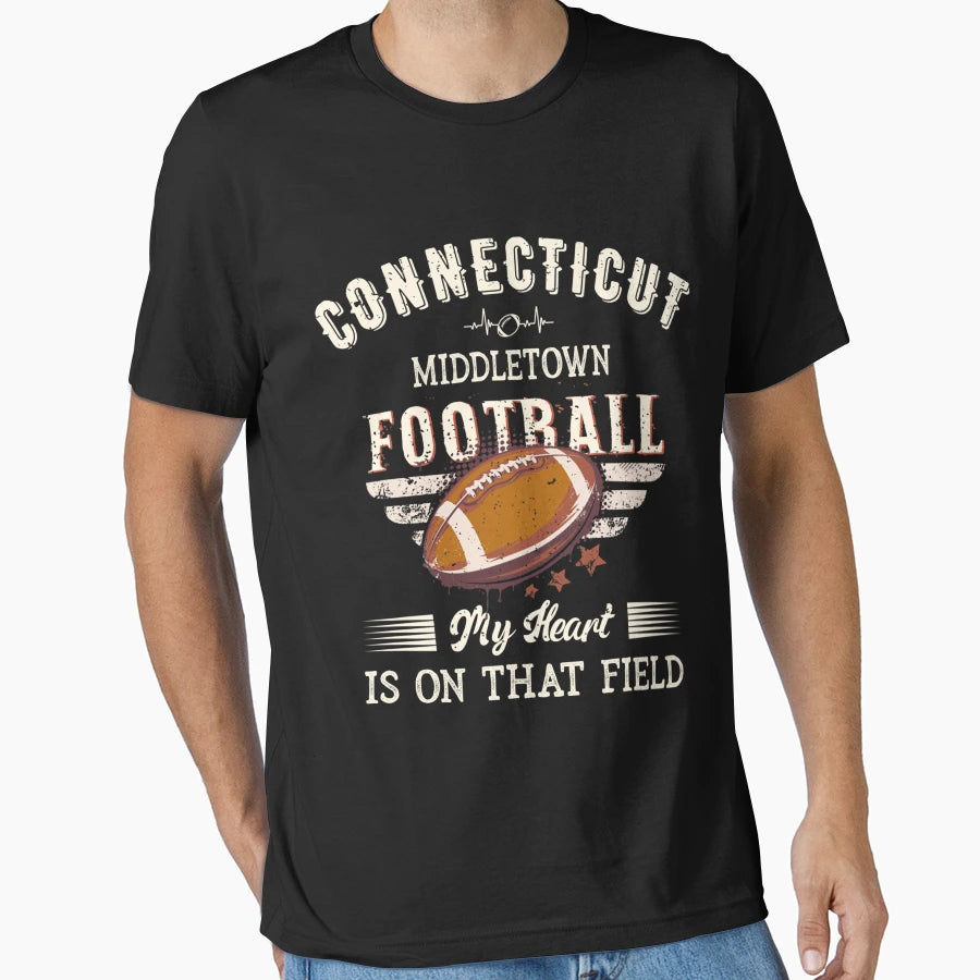 Connecticut Middletown American Football T-Shirt - Aesthetic Graphic Unisex - T-Shirt, Sweatshirt, Hoodie