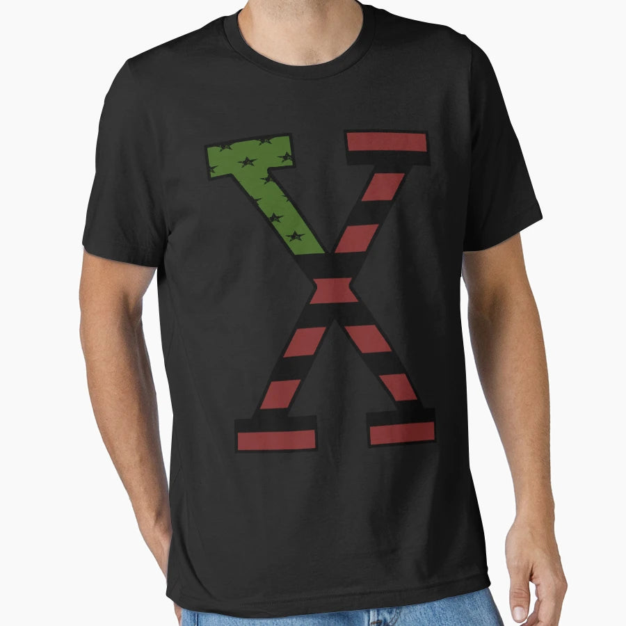 X Red Black Green T-Shirt - Fun Novelty Design for Adults - T-Shirt, Sweatshirt, Hoodie